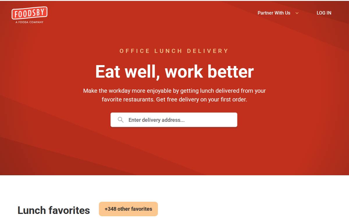 Foodsby website preview
