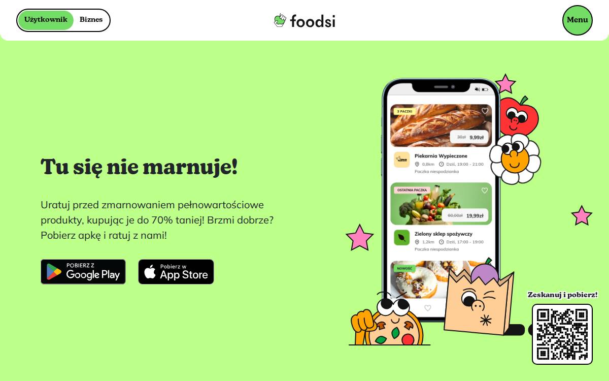 Foodsi website preview