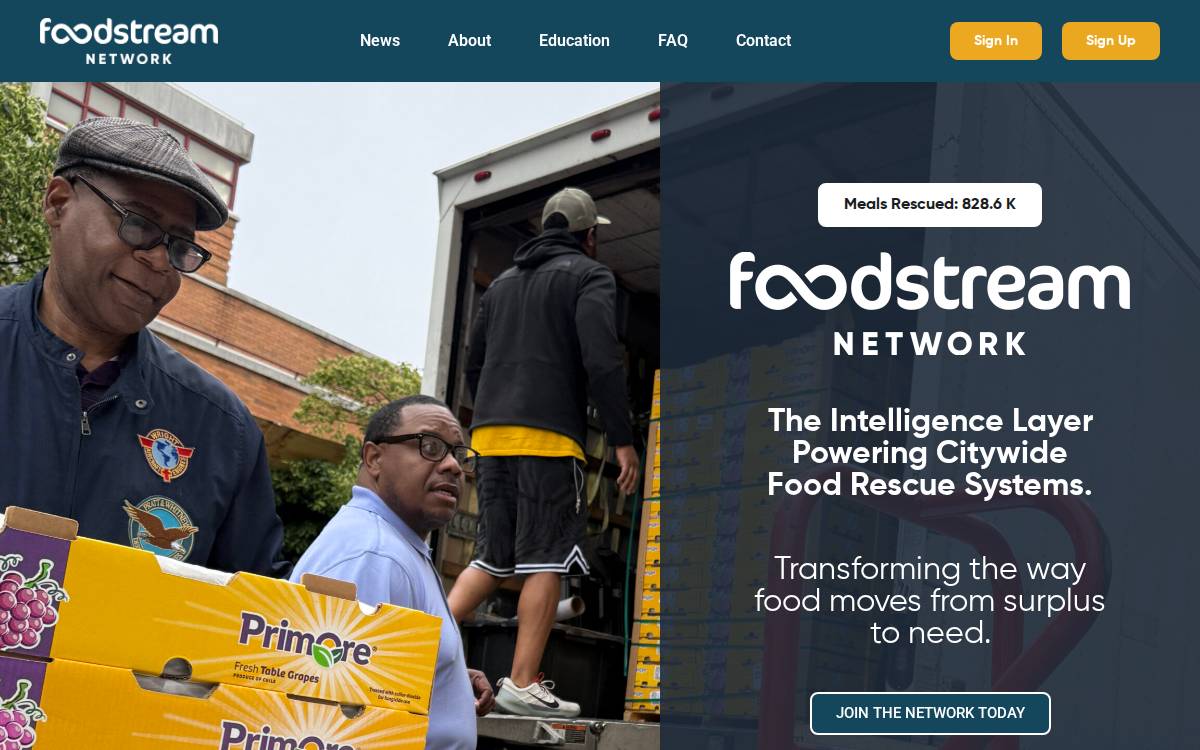 FoodStream website preview