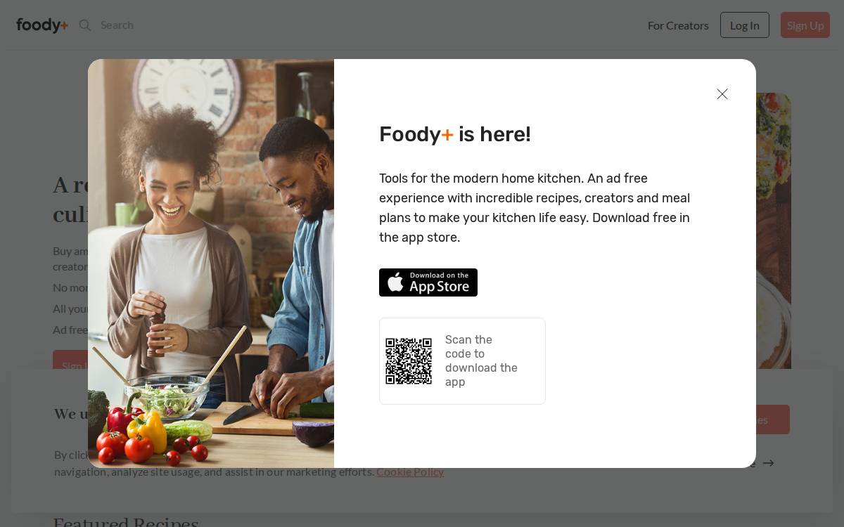 Foody website preview