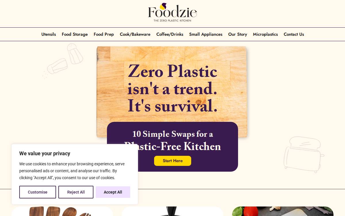 Foodzie website preview