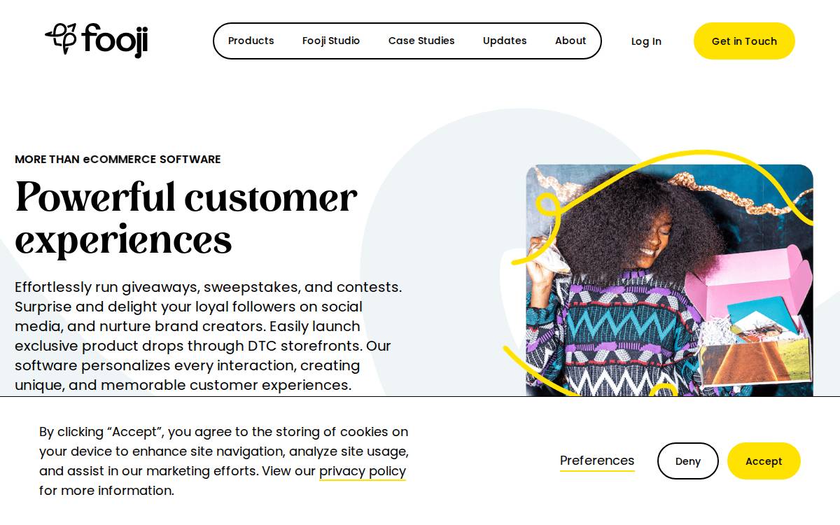 Fooji website preview