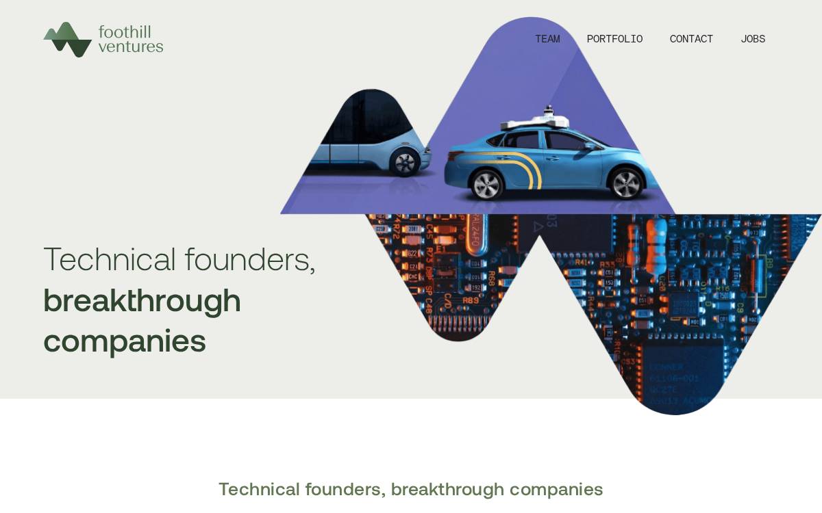 Foothill Ventures website preview