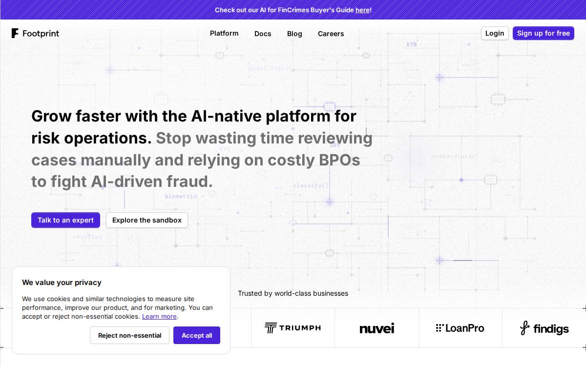 Footprint website preview