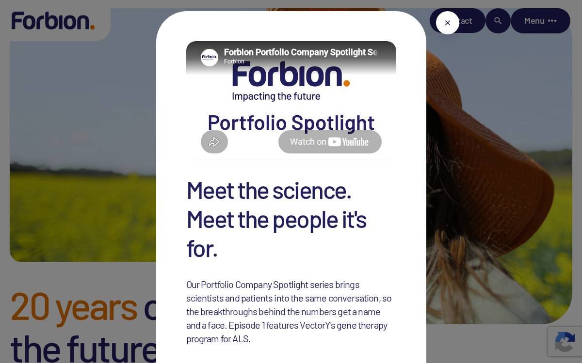 Forbion website preview