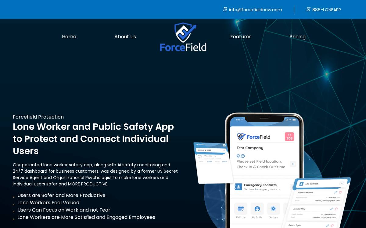 ForceField Protection website preview