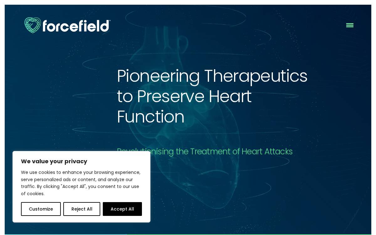 Forcefield Therapeutics website preview