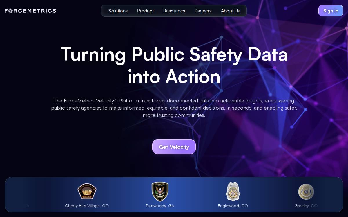 Forcemetrics website preview
