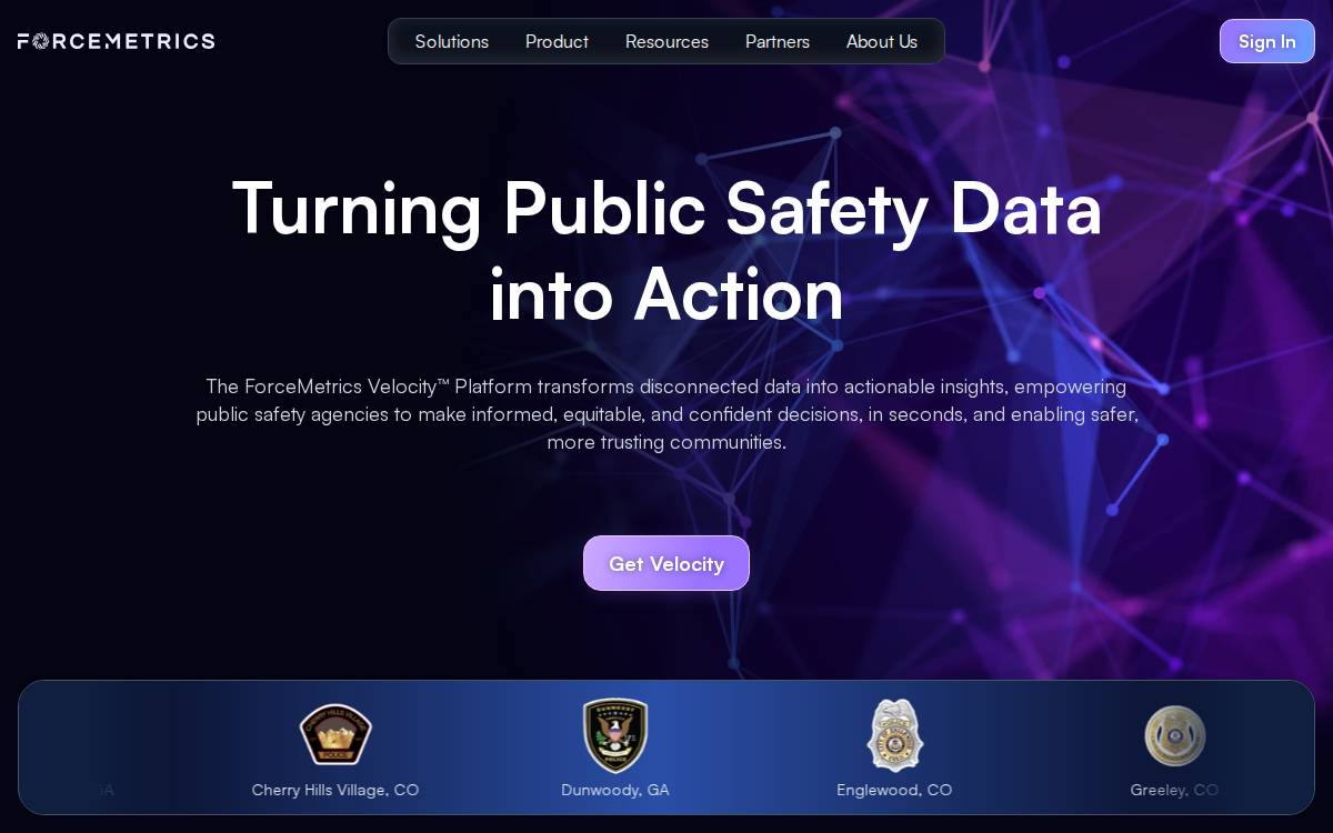 Forcemetrics website preview