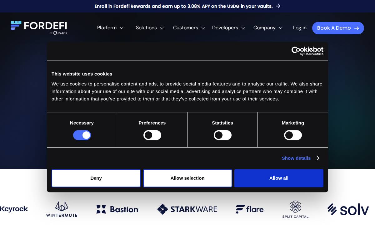 Fordefi website preview