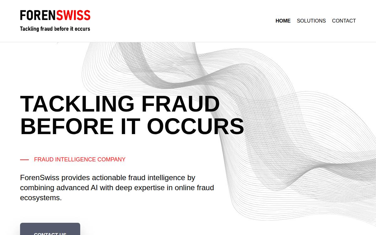 Forenswiss website preview