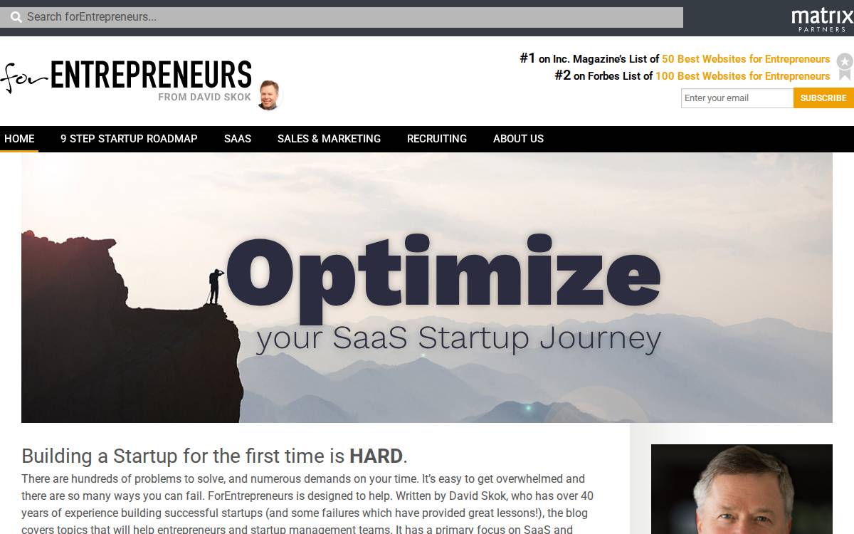 Forentrepreneurs website preview