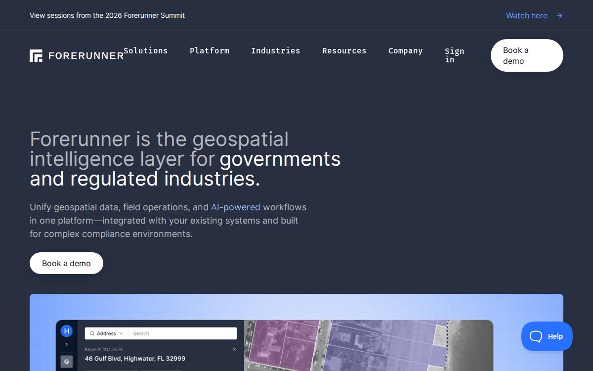 Forerunner website preview