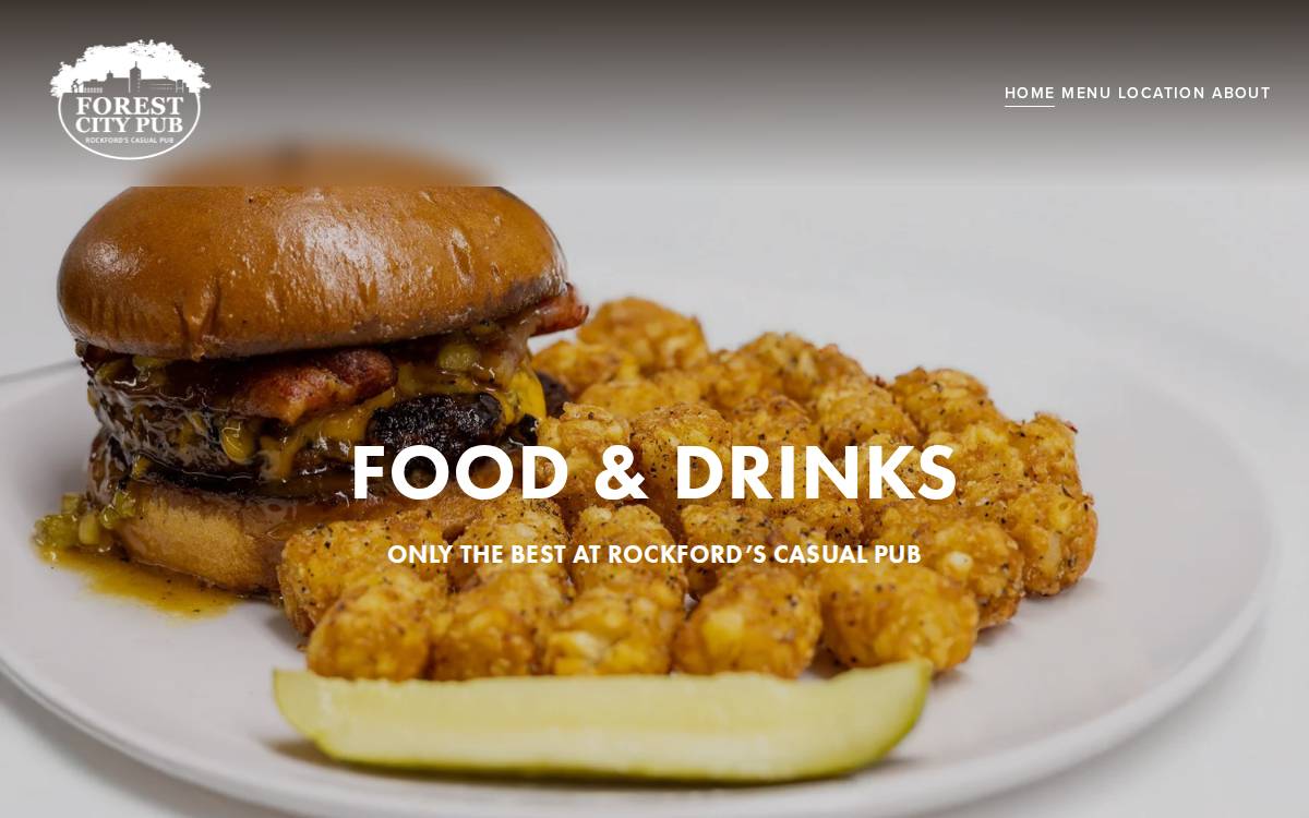 Forest City Pub website preview