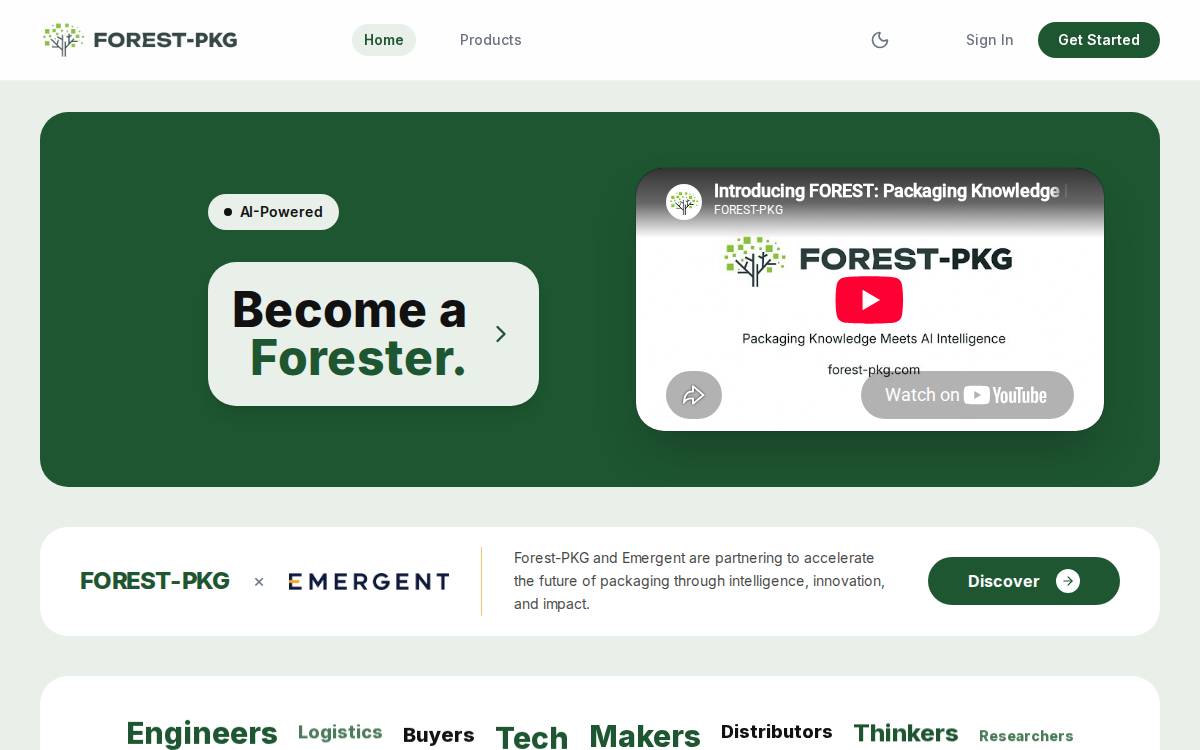 Forest Pkg website preview