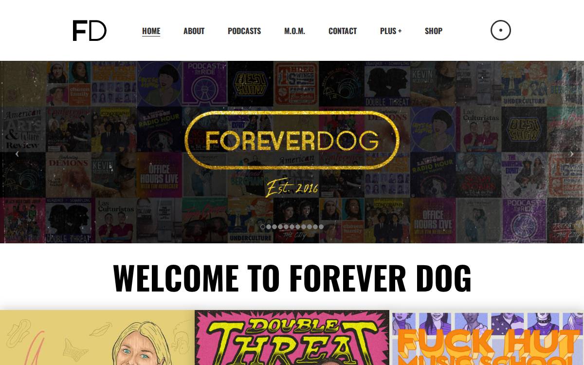 Forever Dog Productions website preview
