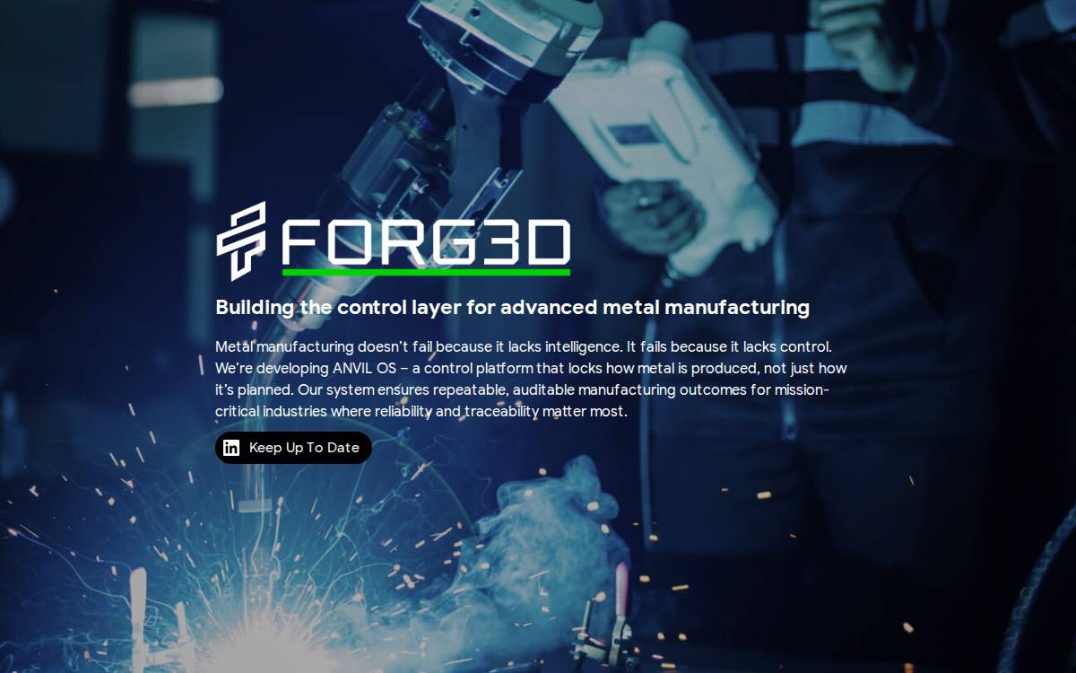 Forg3D website preview