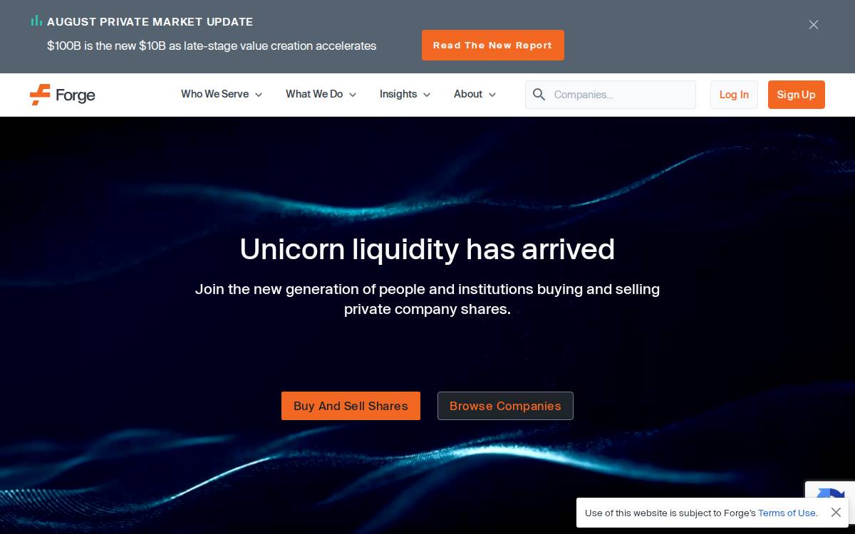 Forge Global website preview