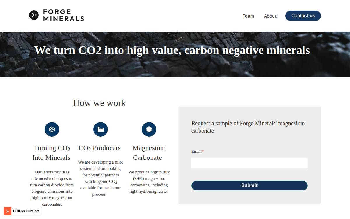 Forge Minerals website preview