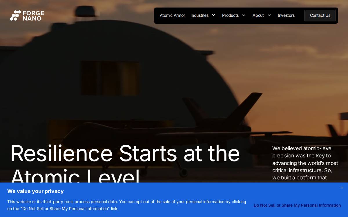 Forge Nano website preview