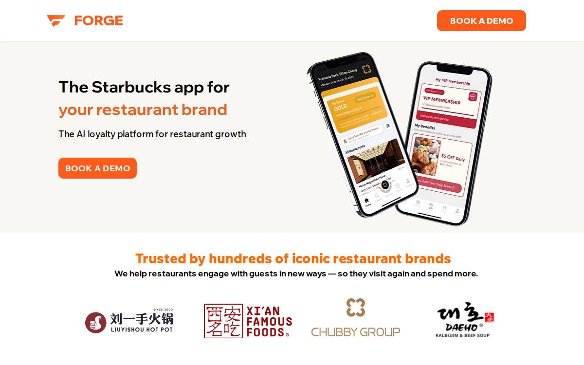 Forge Rewards website preview