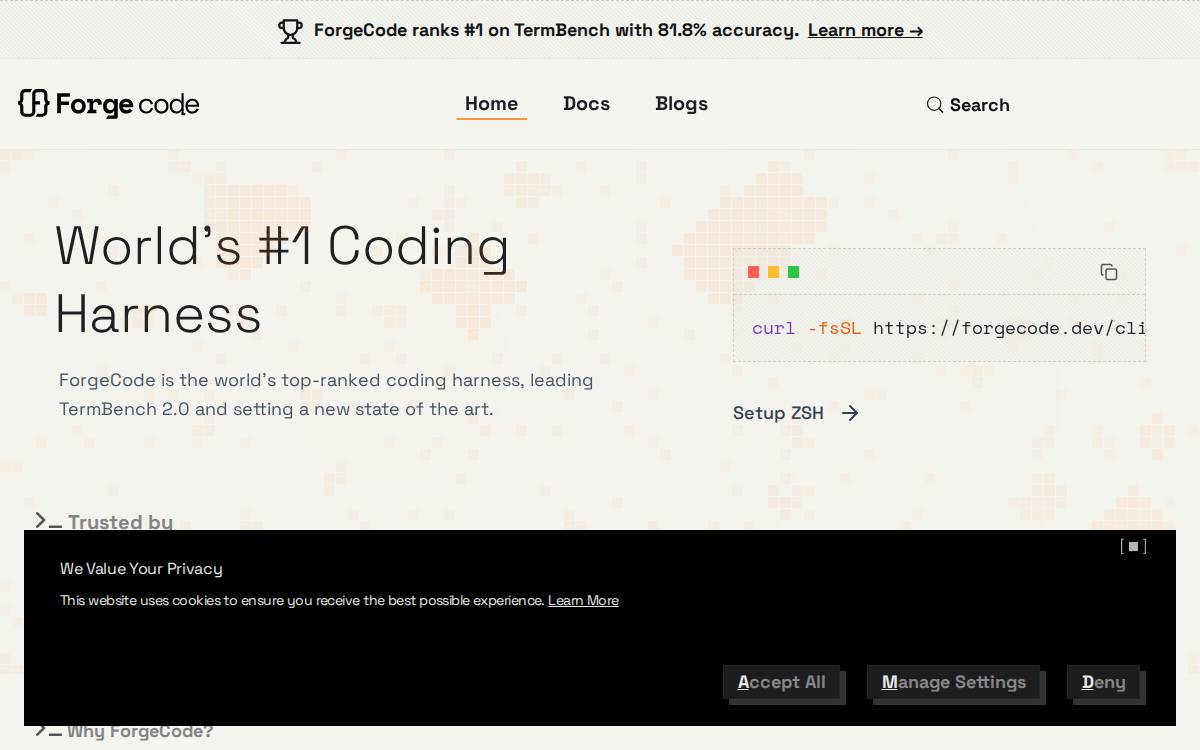 ForgeCode website preview