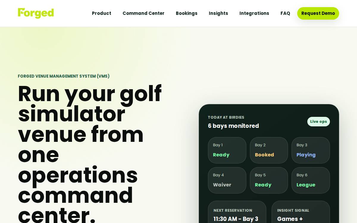 Forged Sports website preview