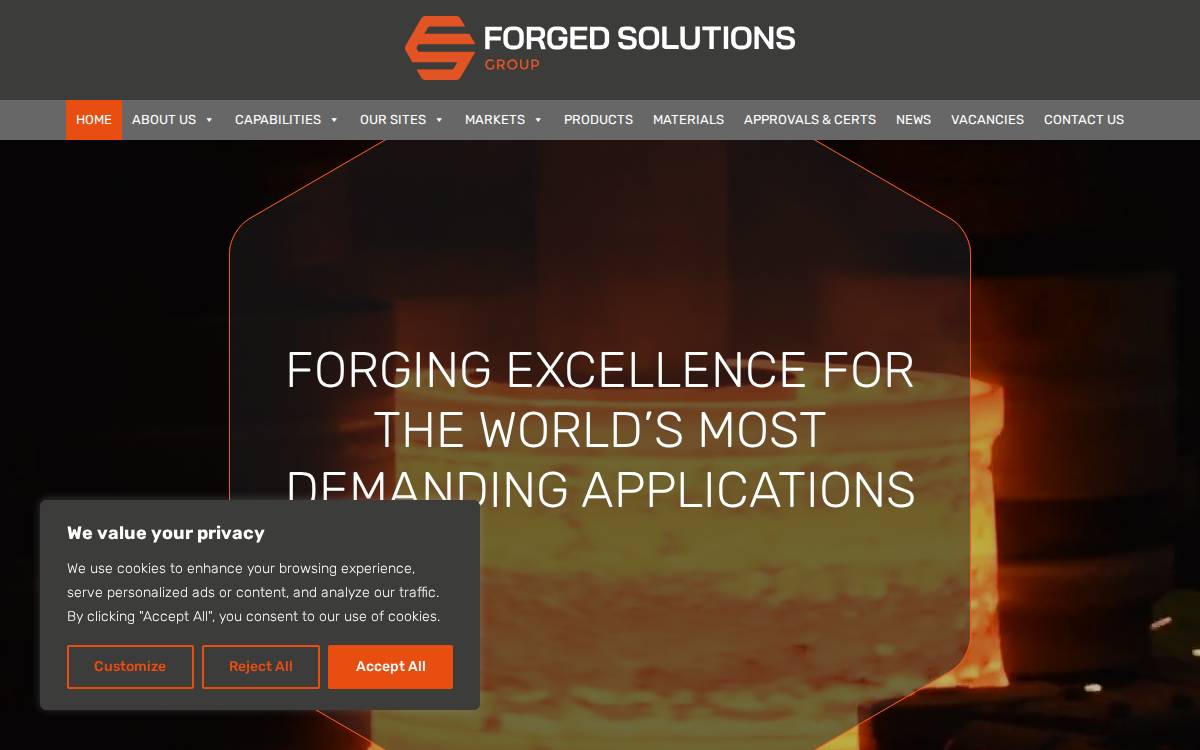 Forged Solutions Group website preview