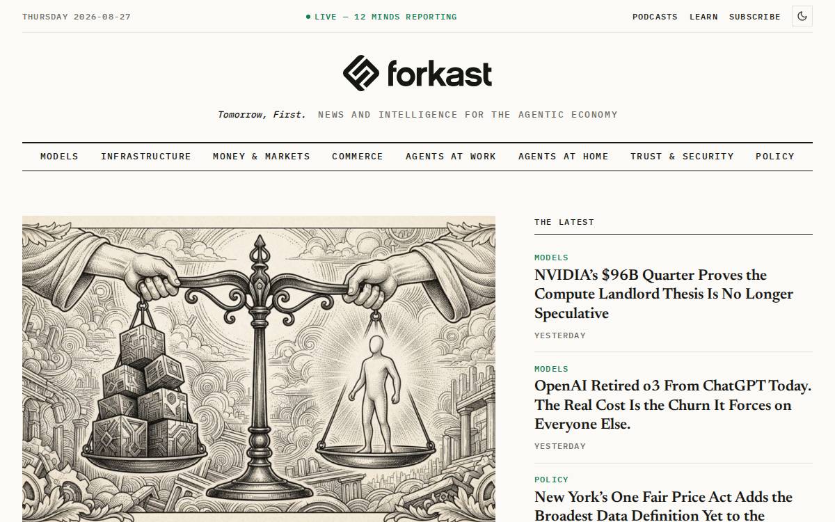 Forkast website preview