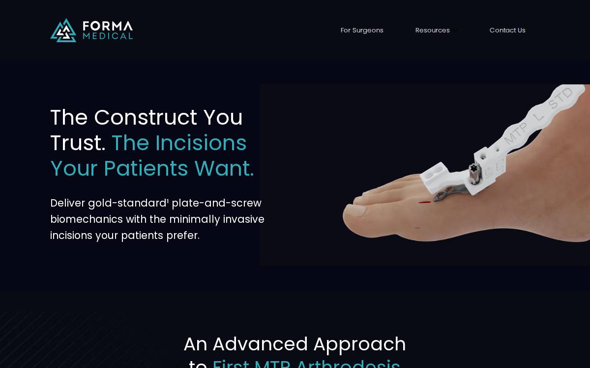 Forma Medical website preview
