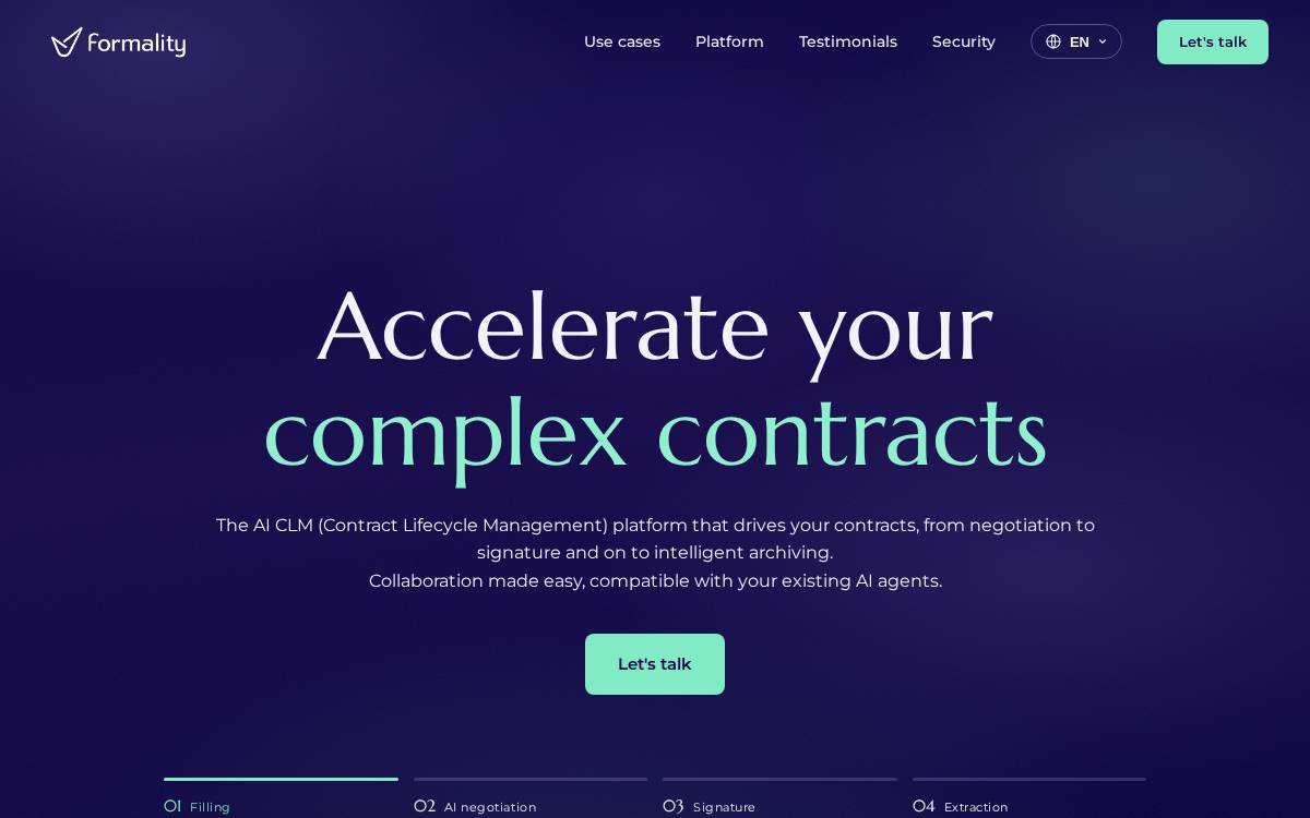 Formality website preview