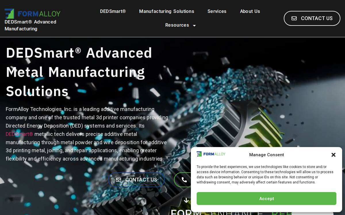Formalloy Technologies website preview