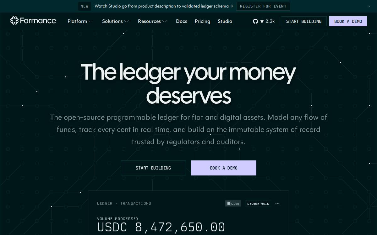 Formance website preview