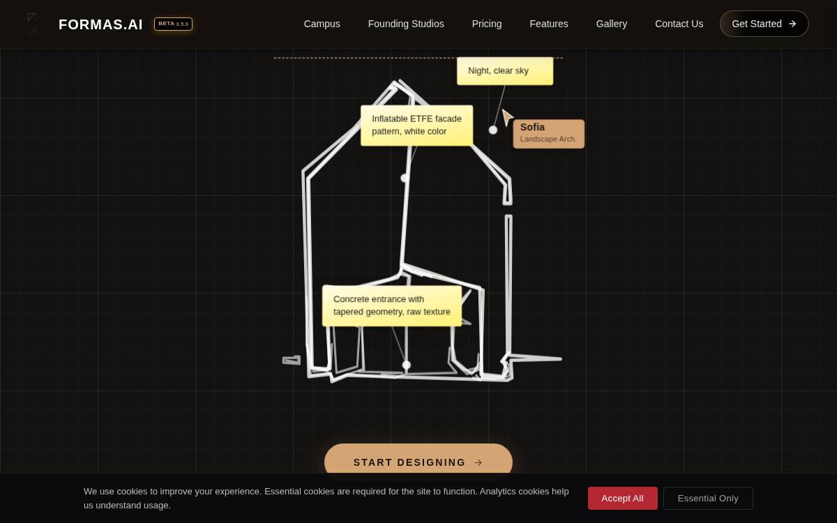 Formas website preview
