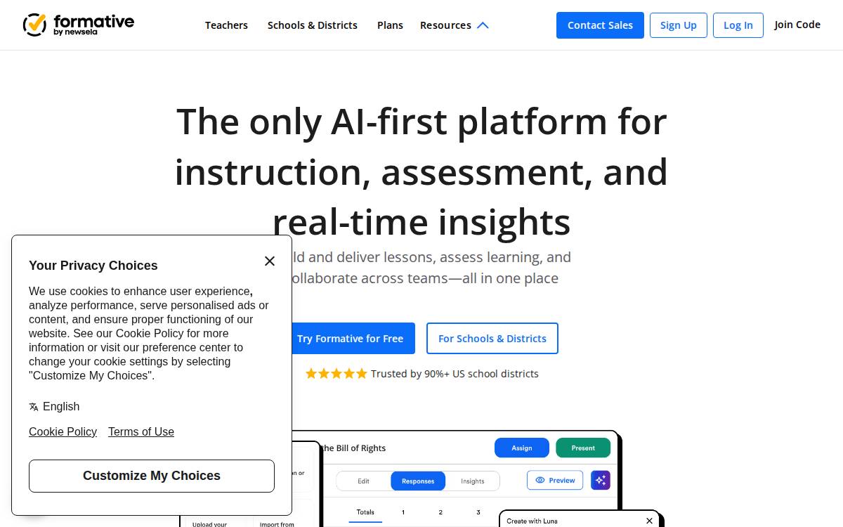 Formative website preview