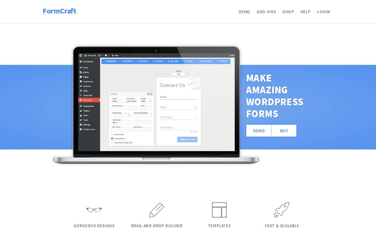 Formcraft Wp website preview