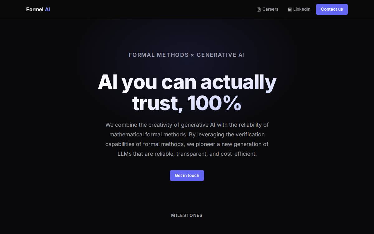 Formel website preview