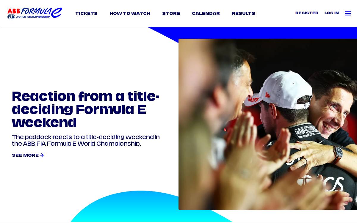 Formula E website preview
