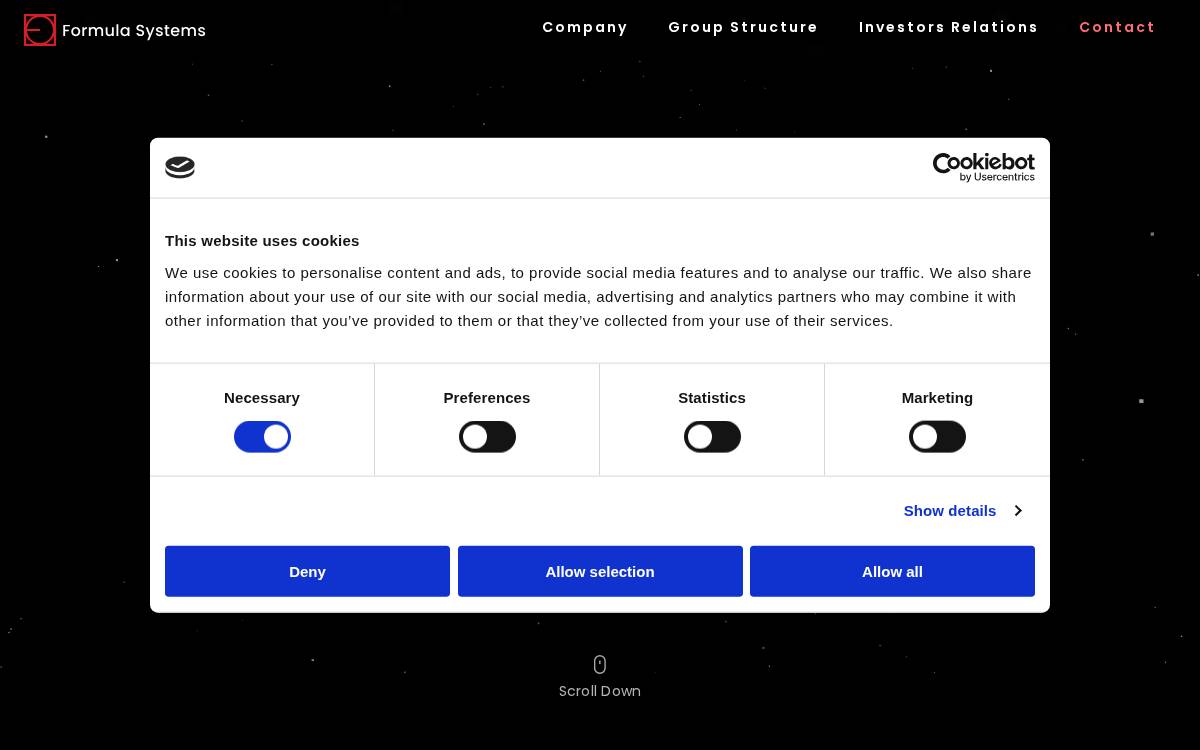Formula Systems website preview