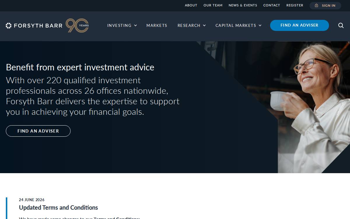 Forsyth Barr website preview