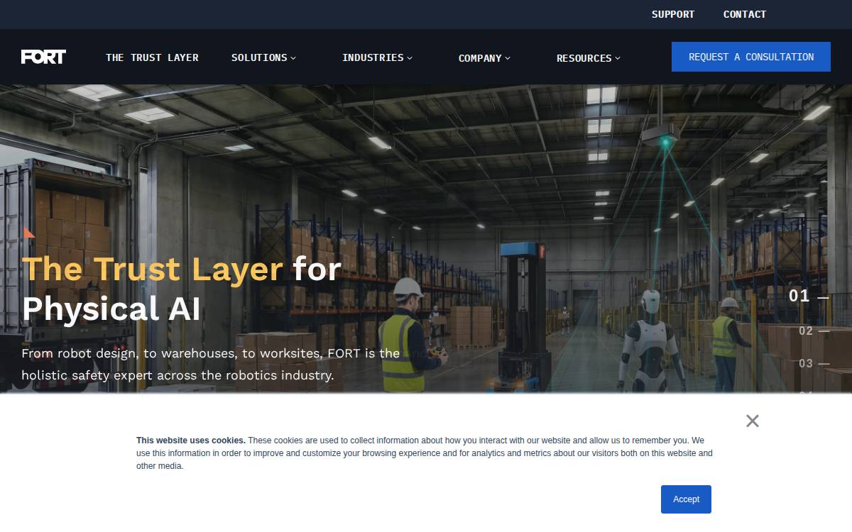 Fort Robotics website preview