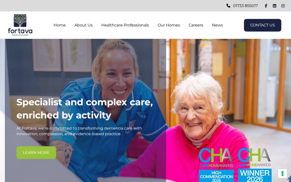 Fortava Healthcare website preview