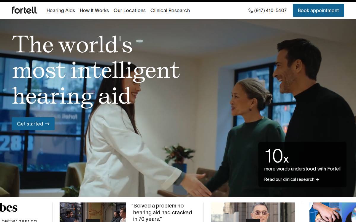 Fortell website preview