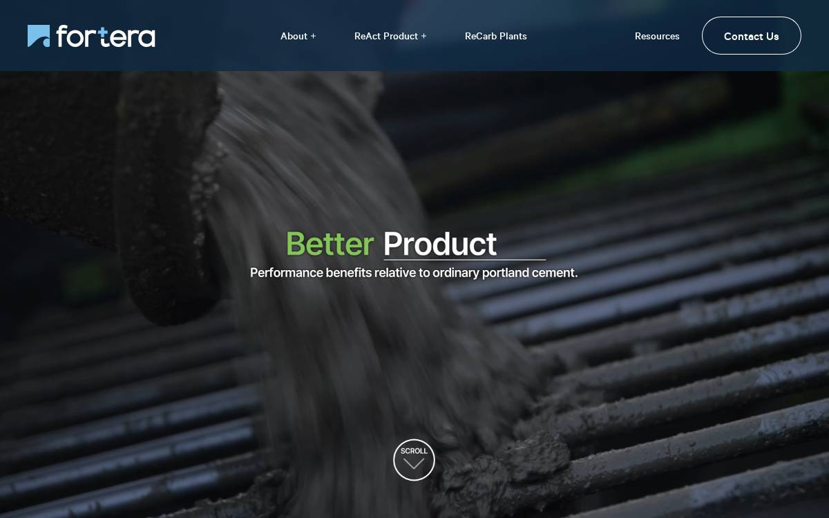 Fortera website preview