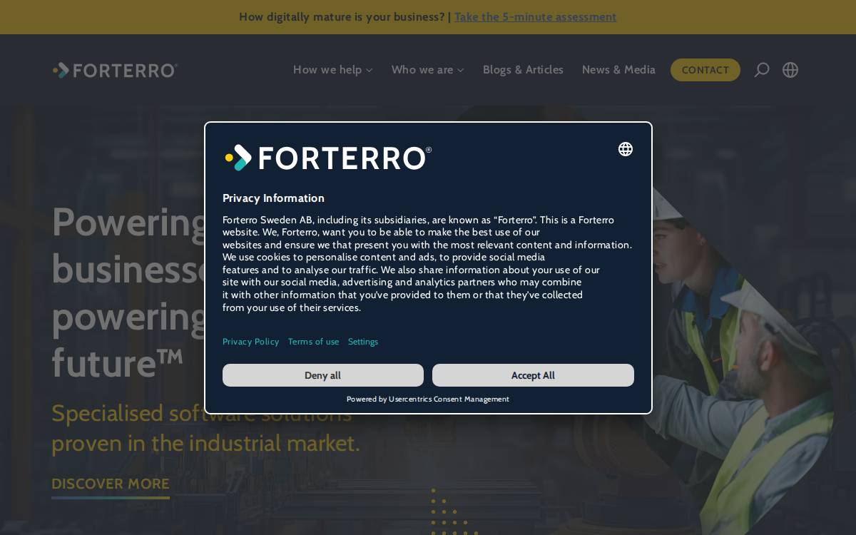 Forterro website preview