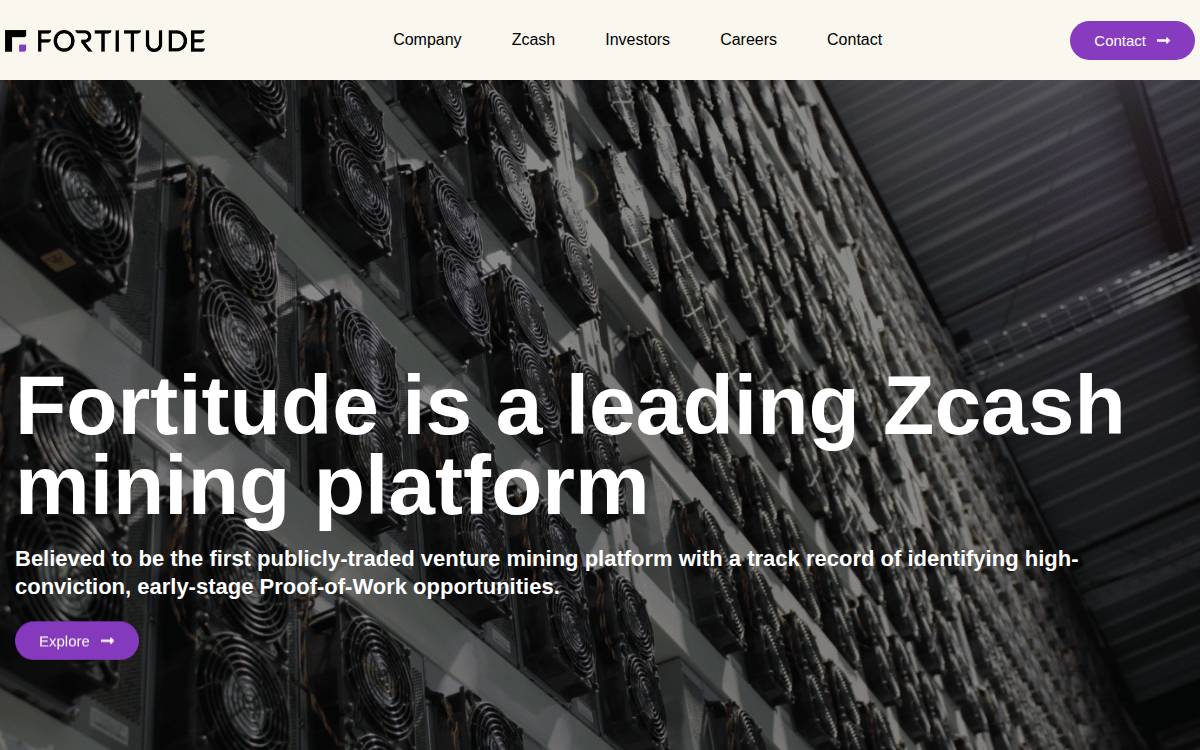 Fortitudemining website preview