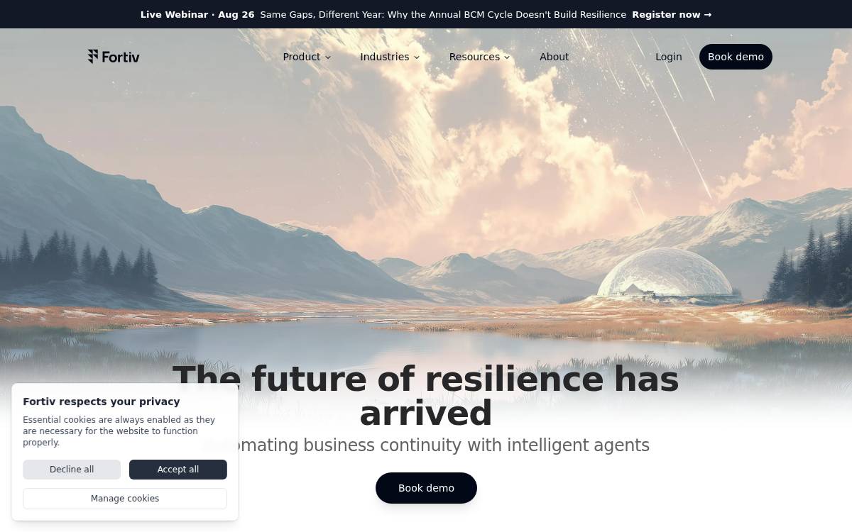 Fortiv website preview