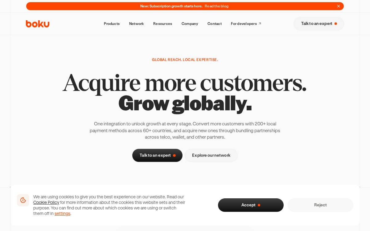 Fortumo website preview