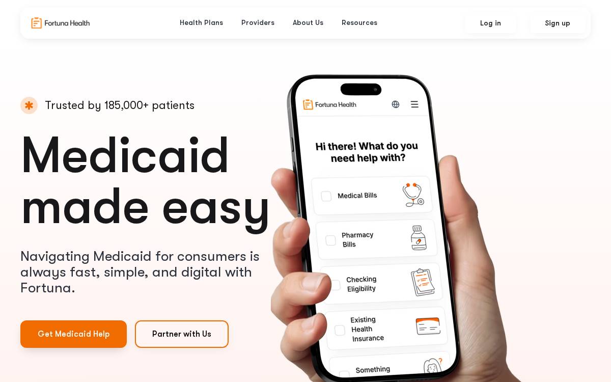 Fortuna Health website preview