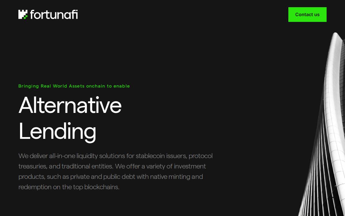 Fortunafi website preview